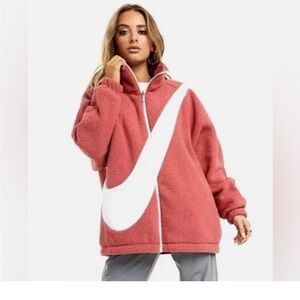 Oversized reversible nike sherpa jacket
